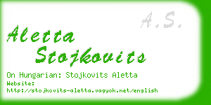 aletta stojkovits business card